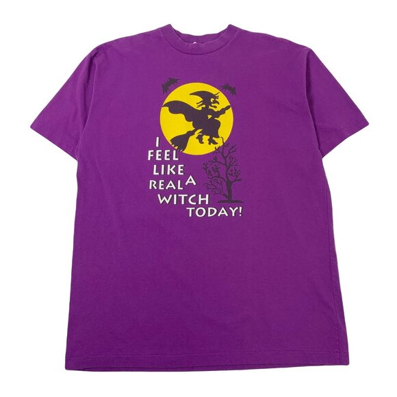 Vintage I Feel Like A Real Witch Today! Graphic Tee XL - Picture 1 of 3